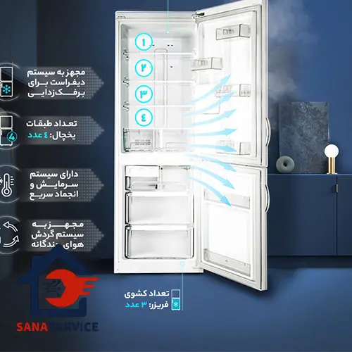 مدل یخچال فریزر الکترواستیل