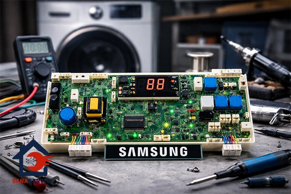آموزش تست سالم بودن برد لباسشویی سامسونگ با مولتی متر