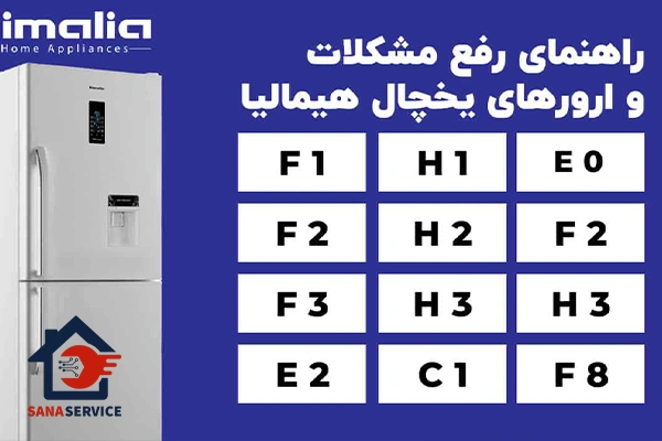 عیب یابی کامل کد خطاهای یخچال فریزر هیمالیا