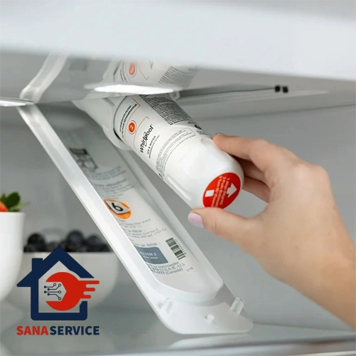 نحوه تعویض فیلتر داخلی یخچال ساید اسنوا